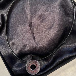 John Hardy Kali Sterling Silver Pendant with 18" Leather Necklace